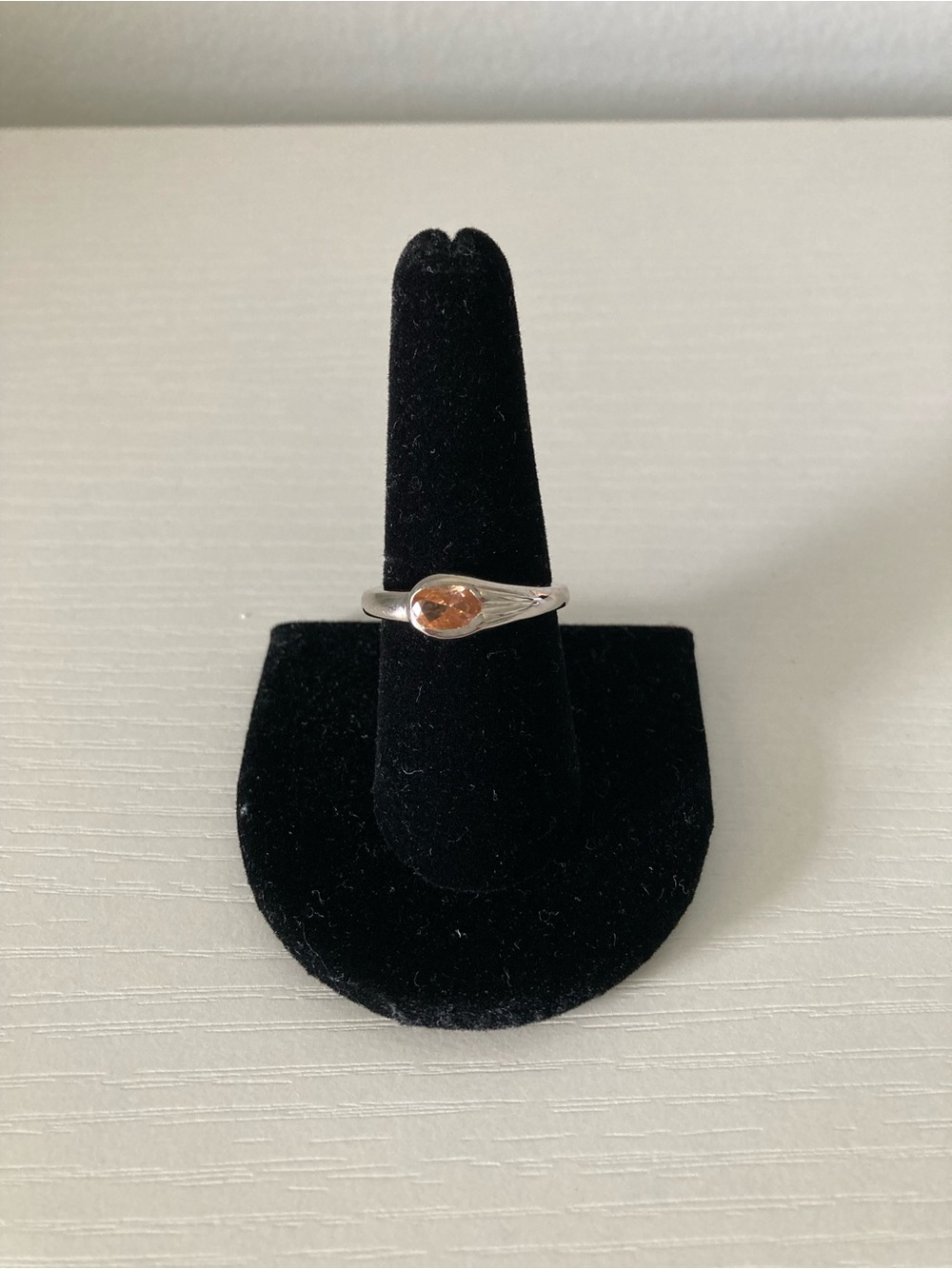 Morganite in 925 sterling silver ring